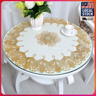[Ship from MY]1 PC Round Tablecloth Oil-proof Anti-scald Coffee Table Cloth Round Table Table Cover