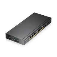 Zyxel 8-Port GbE Unmanaged PoE+ Switch with GbE Uplink + 2-Port Open SFP slot (GbE) (GS1100-10HP)