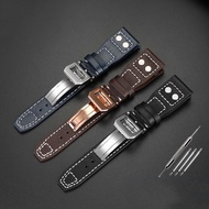 20  21 22mmHigh Quality Genuine Leather Rivets Watchband Fit For IWC Big Pilot Spitfire TOP GUN Brow
