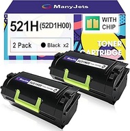 521H 52D1H00 High Yield Toner Cartridge Black, Replacement for Lexmark MS710 MS711 MS810 MS811 MS812