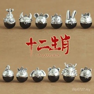 Pendant Pendant Dried Dragon Lucky Cat Ebony Retro Men Women Sterling Silver Ethnic Style 999 Zodiac