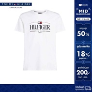 Tommy Hilfiger เสื้อยืด ผู้ชาย รุ่น MW0MW39585 YBR - สีขาว ทรง Regular
