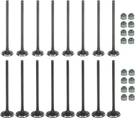 16pcs Engine Intake and Exhaust Valve Kit with Valve Seals for Honda Civic Del Sol 1.6L 1.7L 1992-20