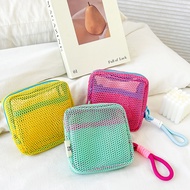 Large-Capacity Gauze Cosmetic Bag Dopamine Mesh Tofu Bag Ladies Lipstick Bag Mini Coin Purse Bag Cap