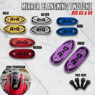 R15 MIRROR BLANKING V4 TWOTONE 3MM THICKNESS PRECISION PNP | R15 MOTORCYCLE ACCESSORIES V4 MIRROR BL