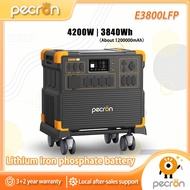 PECRON Portable Power Station E3800LFP with 30A AC Cable 3840Wh LiFePO4 Battery Backup 4200W Solar G