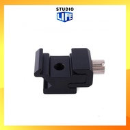 Hot Shoe Mount Aluminum Adapter 1/4 Nut Thread Is An Shoe. Swivel Size