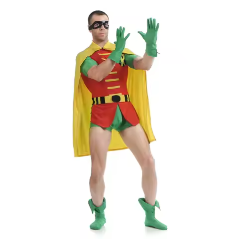 Tim Drake Red Robin Damian Wayne Cosplay Costume Jumpsuits Cloak Halloween Cosplay Robin Customized