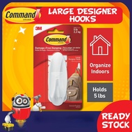 3M Command 17083 Large Designer Hook 1PC (1Pc/Pck) (Holds up to 2.2kg) Wall Adhesive Command™ Large 