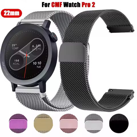 22mm Milanese Magnetic Loop Band For CMF Watch Pro 2 3 Metal Strap Bracelet For CMF by Nothing Watch