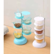 H8888 - 5-tier Crystal Kitchen Spice Holder/5-Tier Swivel Kitchen Spice Rack