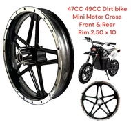 47CC 49CC Mini Motor Cross Rim Front Rear Mini Dirt Bike Rim 2.50x10 2.50-10 Sport Rim