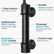 NICREW Aquarium Heater 100W, Temperature Adjustable Fish Tank Heater with Controller for 10-20 Gallo