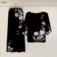 M1-middle-aged outfit made of soft, comfortable silk, very meaningful gift for grandmother and mothe