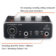 Behringer U-Phoria UM2 / UMC22 /UMC 404HD USB audio interface preamplifier sound card with 48V micro