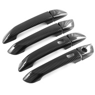 LT cho ISUZU MU-X 2023 Kiểu sợi Carbon tay nắm cửa ô tô Bát vỏ bọc trang trí mux tay nắm cửa bên ngo