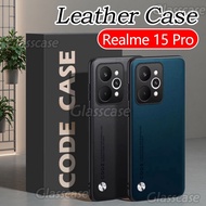 Casing For Realme 15 1 5 T X Pro Plus 15T 15X 15Pro 15ProPlus Realme15Pro Plain Skin Leather Phone C
