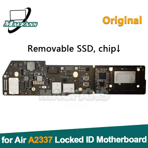 Original A2337 Locked ID Motherboard for MacBook Air Power Chip SSD Disassembly A2337 Faulty Logic b