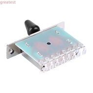 GREATMY 5-Way Pickup Selector Switch, Metal Silver Guitar Lever Switch, Durable 5-Way Position Guita