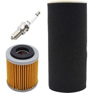 AHL Air Filter with Oil Filter Spark Plug set for Yamaha Wolverine 350 YFM350FX 4x4 1995-2005/Warrio