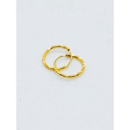 Anting - Anting Bulat D3 Emas 916 tulen / Subang Donut / Earrings 916 Original Gold