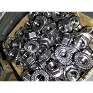 MUR FLANGE DRAT HALUS M10 PITCH 1.25 STAINLESS 304 A2-70