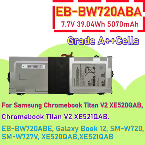 New EB-BW720ABA Laptop Battery For Samsung Galaxy Book 12 SM-W720 SM-W727V Chromebook Plus V2 XE520Q