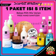 Scarlett 5 In 1 - Handbody Scarlett Asli 1 Paket, Scartlet Whitening Ori 1 Paket, Scarlett Whitening