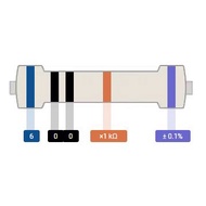 Metal Film Resistor DIP 1/4W Color Ring 0.1% Precision 600k/900k/1M/2.2M