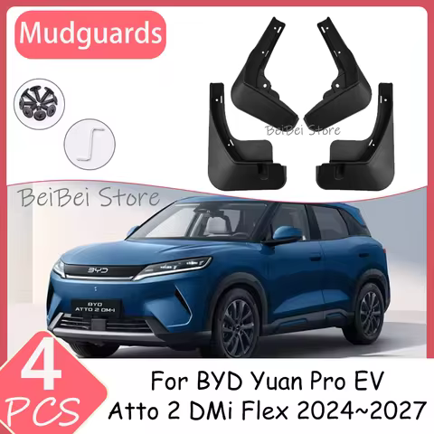 For BYD Yuan Pro EV Atto 2 DMi Flex SC3E 2024~2027 2025 2026 Car Wheel Mudguard Flaps Mud Skin Cover