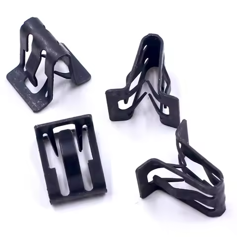 20 Pieces Car Metal U-Type Center Console Panel Clips Navigation Sound Trim CD DVD Player Iron Clip 