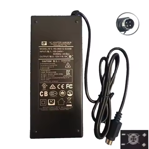 Orico 9558U3 Hard Disk Cabinet RS-065 / 12-S335B Original Power Adapter 12V 6.5A Box Duplicator 4 pi