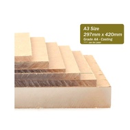 Acrylic sheet Casting A3 (297mm x 420mm) - Grade AA