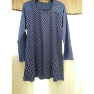 Tshirt Aqeela Muslimah preloved XL biru royal