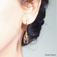 Aztique ต่างหูเงินแท้ ต่างหู หยดน้ำค้าง Morning Dew พลอยควอตซ์ใส  Quartz  Earrings  md
