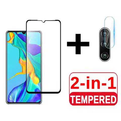 2 in 1 3D Tempered Glass For Huawei P40 P30 P20 lite Camera Lens Screen Protector For Huawei P40 P50