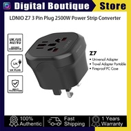 LDNIO Z7 Travel Adapter Conversion Socket Power Strip Converter Universal Adapter UK Plug 3 Pin Plug