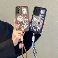 Casing OPPO A15 Casing OPPO A15s Casing OPPO A54S Casing with a bracelet Flower Pattern Casing Cute 