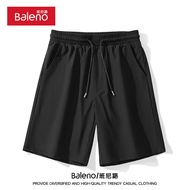 班尼路（Baleno）冰丝短裤男夏季透气速干男士五分裤户外宽松运动外穿男士大裤衩潮