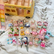 [ORIGINAL READY TO SHIP] sylvanian tuxedo cat princess latte cat fork ghost cat willow deer maple fr