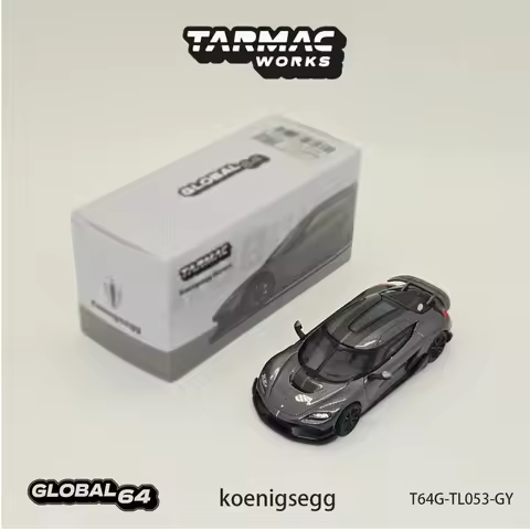In Stock Ready To Ship Tarmac Works 1:64 #T64G-TL053-GY Koenigsegg Gemera Grey Metallic Diecast Car 