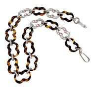 PRADA玳瑁色閃鑽水晶葫蘆形手袋鍊腰鍊頸鍊 意大利名牌100%正版