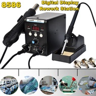 8586 Smd Bga Rework Station อัจฉริยะ Hot Air Solder การตรวจสอบ Hot และ Cold Air Soldering Iron ซ่อมเ