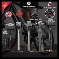 ROCKBROS Bicycle Pump Meter Bike Floor Pump High Pressure Cycling Pump Road MTB Bicycle Tire Pump / 