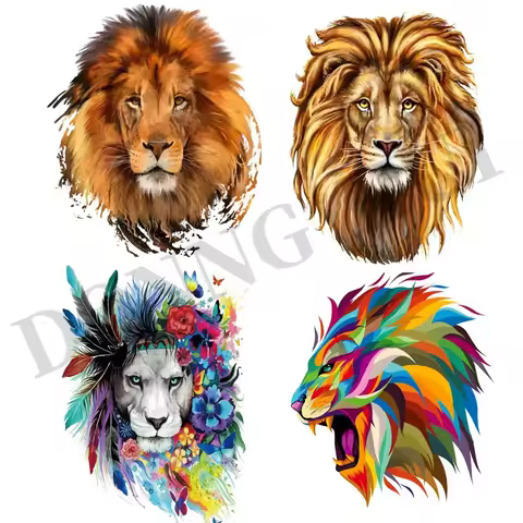 Oil Painting Lion Sticker for Car King of Beasts Lion Decal Wall Vinyl JDM Accessories Dirt Bike Mot