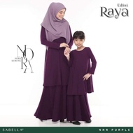 baju kurung sabella sedondon ibu anak purple
