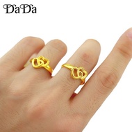 dada jewelry Gold 916 gold ring casual simple adjustable heart-shaped ring jewelry Best Jewelry Gift for Women