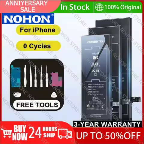 NOHON High Capacity Battery For iPhone Replacement Battery For Apple iPhone 8 7 Plus 12 11 X XS SE 6
