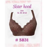 sister hood Bra S831 Cup B-C size.36-42 Soft Lace Fabric Push Up With Frame Thin Foam