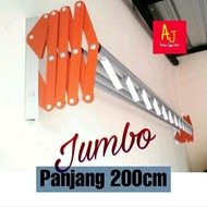 Jemuran Dinding Lipat Jumbo JD Aneka 200cm